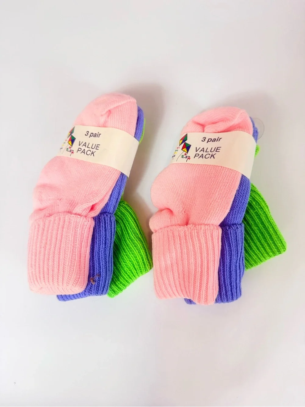 Vintage Anklet Cuff Bobby Socks Cotton Blend Lot Of 6 NOS